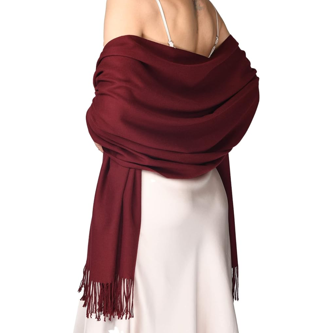Trendy pashmina sjaal Eleanor voor dames, luxe en zacht. Ideaal mode accessoire voor herfst/winter.