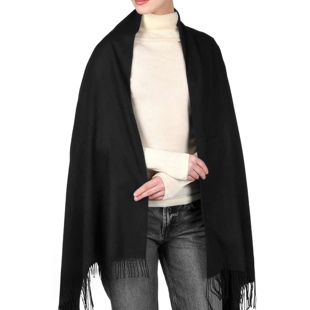 Luxe dames pashmina sjaal Eleanor, zacht en veelzijdig. Stijlvol mode accessoire, ook perfect als cadeau.