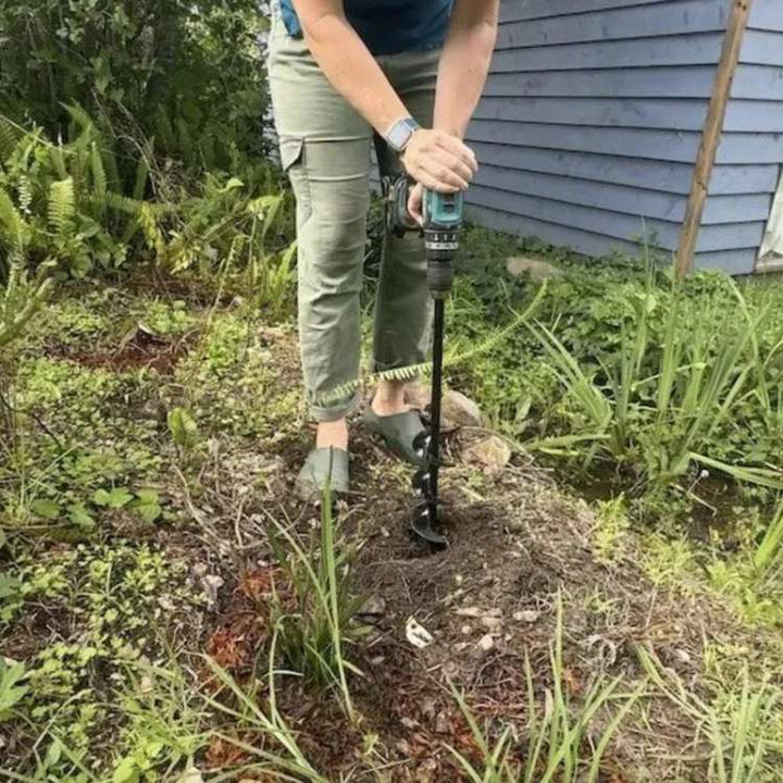 Tuinboor voor snel en efficiënt gaten graven in harde grond. Essentieel gereedschap voor planten.