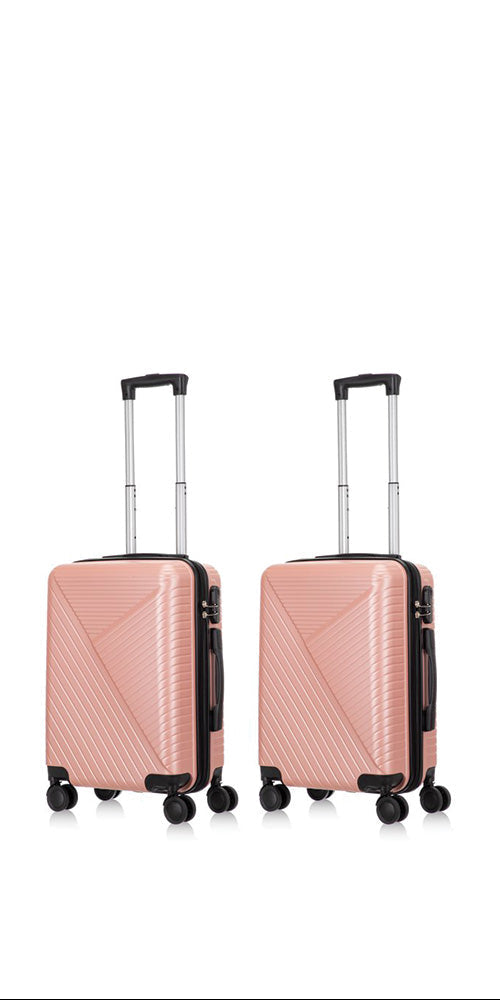 Twee hardcase koffers Santorini, groot en klein, met TSA slot en 360° wielen voor zorgeloos reizen.