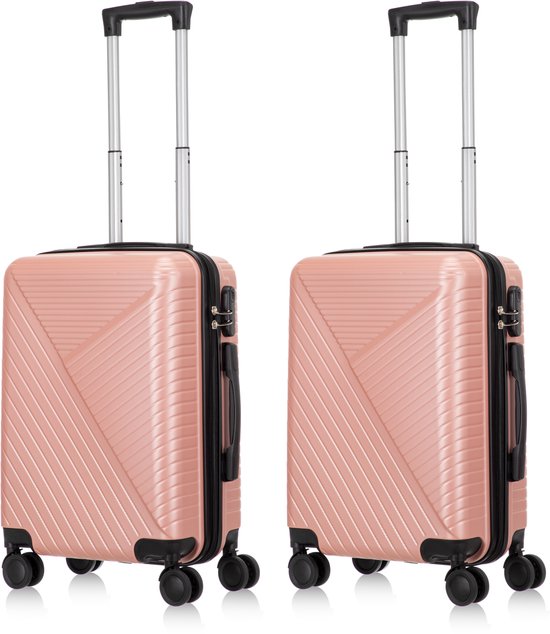 Complete 2-delige hardcase kofferset Santorini: lichtgewicht, duurzaam, TSA slot en 360° wielen voor elke reis.