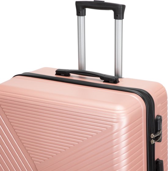 Duurzame hardcase kofferset Santorini, ideaal voor vakantie. Met stevige schaal en soepele 360° zwenkwielen.