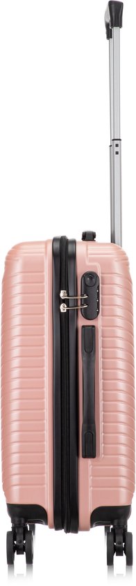 Lichtgewicht hardcase trolley koffer set voor alle reisbehoeften, met sterk design en handige 360° wielen.