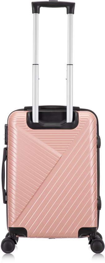Lichtgewicht hardcase trolley met 360° wielen en uitschuifbare trekstang. Gemakkelijk te manoeuvreren op reis.
