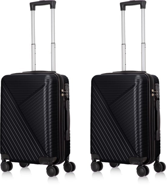 Veilige hardcase reisbagage set met geïntegreerd TSA combinatieslot, 360° wielen en robuust ontwerp voor vliegen.