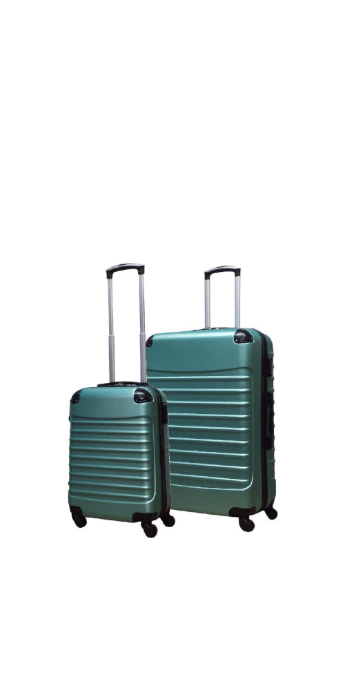 Tweedelige hardcase kofferset van ABS met wielen en cijferslot, ideaal voor al uw reizen.