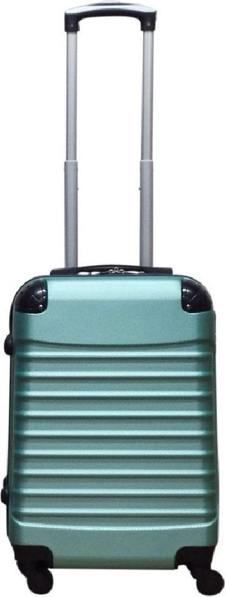 Praktische tweedelige bagageset van duurzaam ABS, bestaande uit een hand- en ruimbagage koffer.