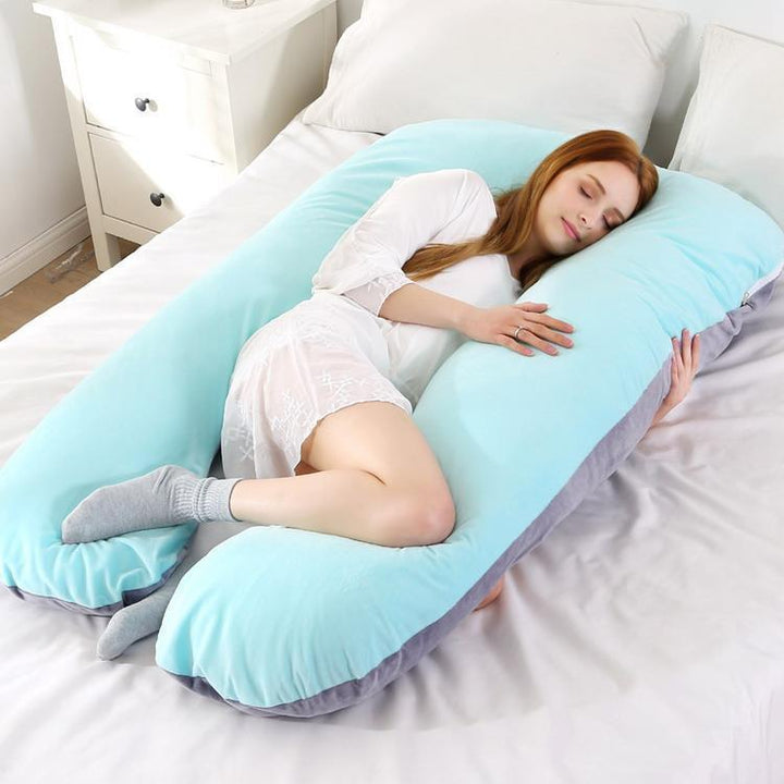 Zwangerschapskussen U-vormig, speciaal voor moeders die extra comfort en ondersteuning zoeken.