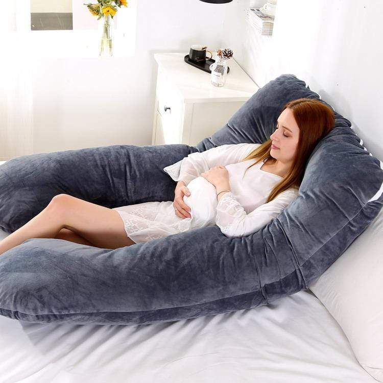 U-vormig kussen voor moeders, ideaal voor comfort en ontspanning van rug en buik.
