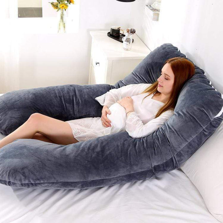 U-vormig kussen voor moeders, ideaal voor comfort en ontspanning van rug en buik.