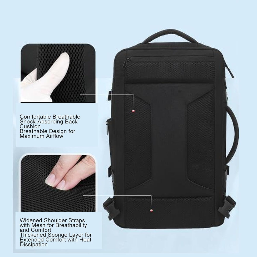 Dravion uitbreidbare reisrugzak 56-75L, perfect als handbagage en weekendtas, inclusief vacuümpomp.