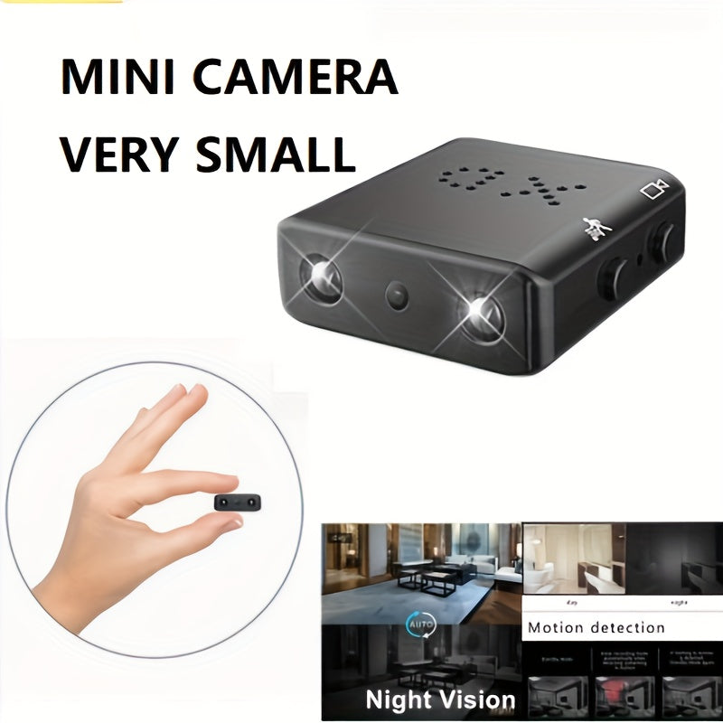 Compacte mini camera met bewegingsdetectie, ideaal voor onopvallende bewaking van huis of kantoor.