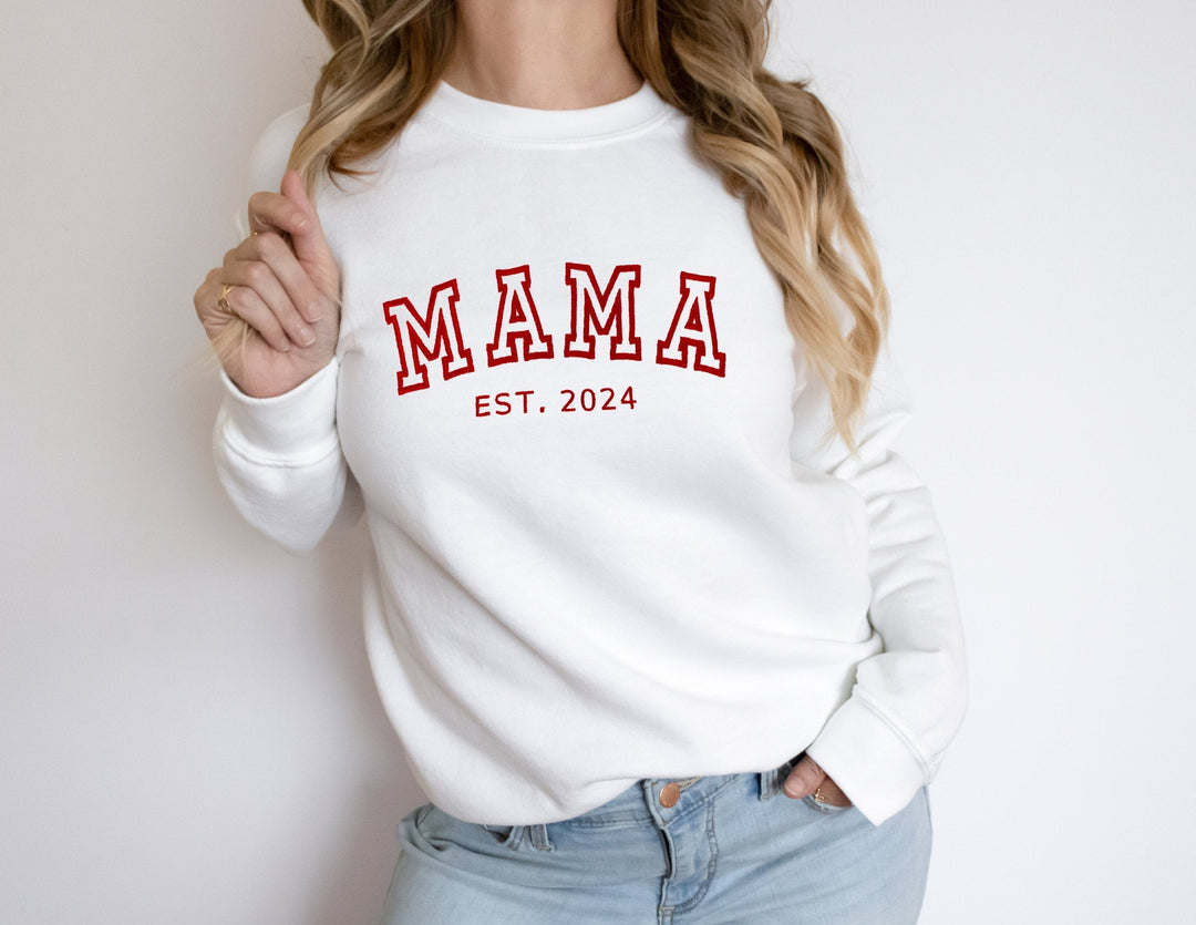 Gepersonaliseerde sweater voor mama met namen geborduurd