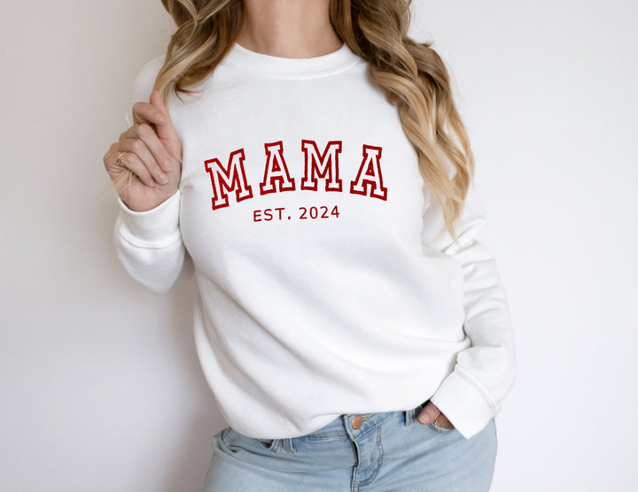 Gepersonaliseerde sweater voor mama met namen geborduurd