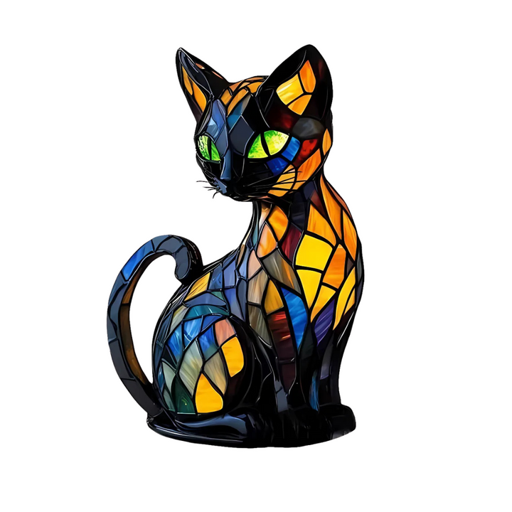 Lichtgevende kattenlamp, unieke tafellamp met sfeervolle verlichting. Ideaal cadeau voor interieur & decoratie.