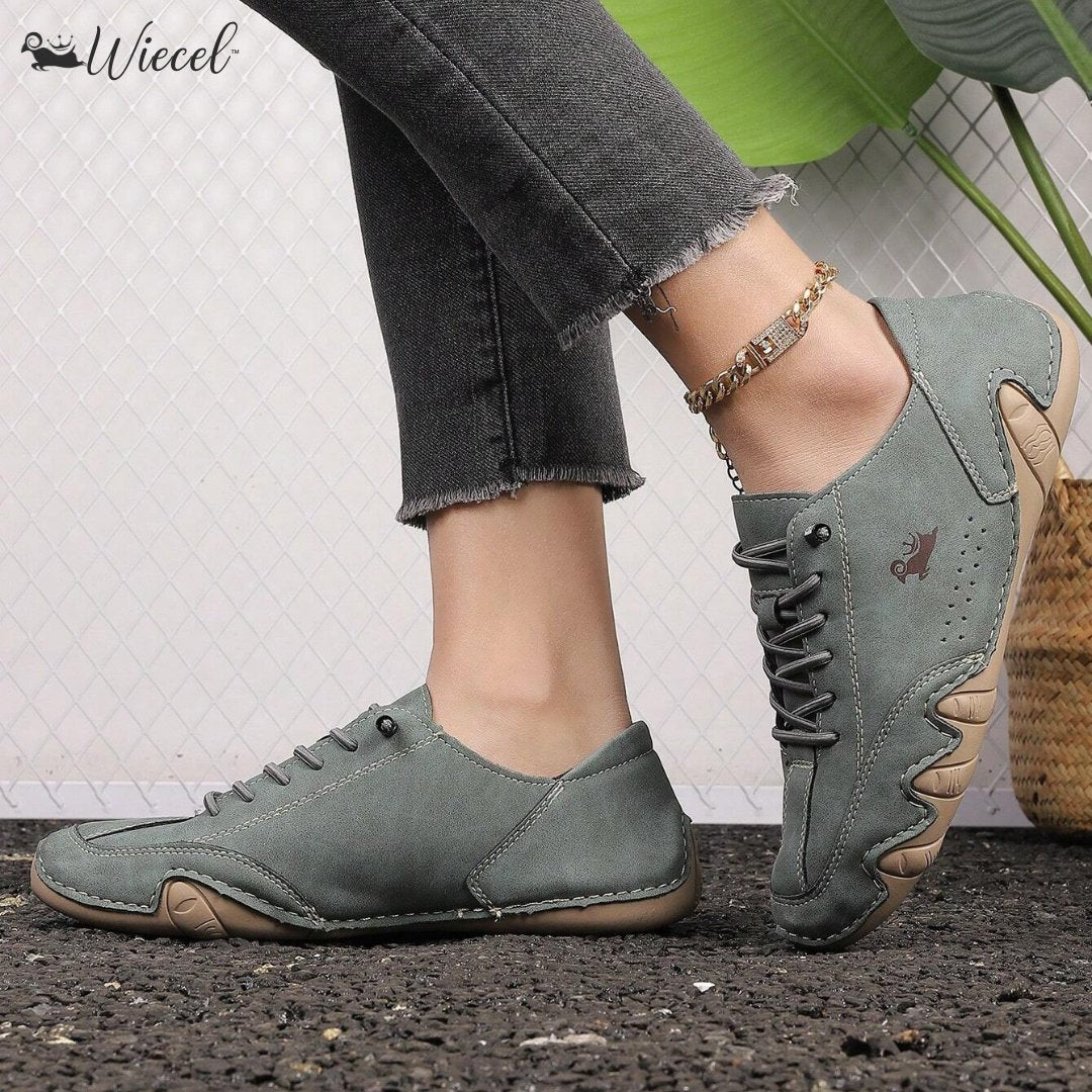 Groene leren barefoot schoenen, uniseks. Ervaar natuurlijk loopcomfort elke dag.