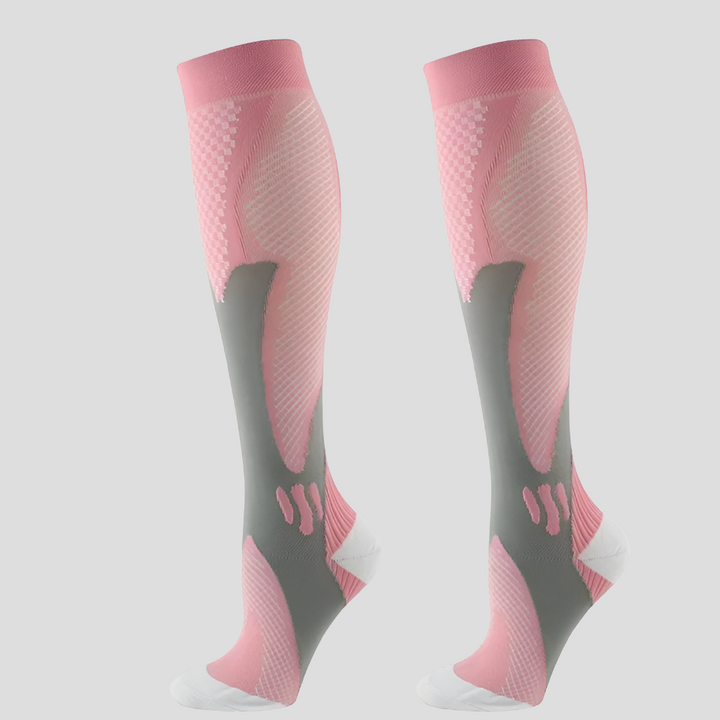 Compressiekousen voor sport, werk en reizen, verbeteren de bloedsomloop en verminderen beenvermoeidheid.