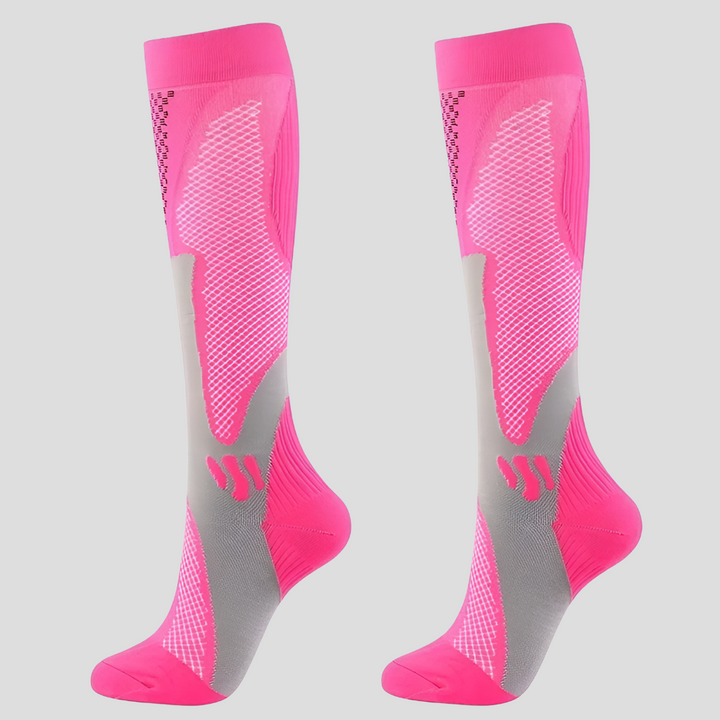 Medische compressiekousen voor beenondersteuning, essentieel voor een gezonde bloedsomloop. Uniseks.