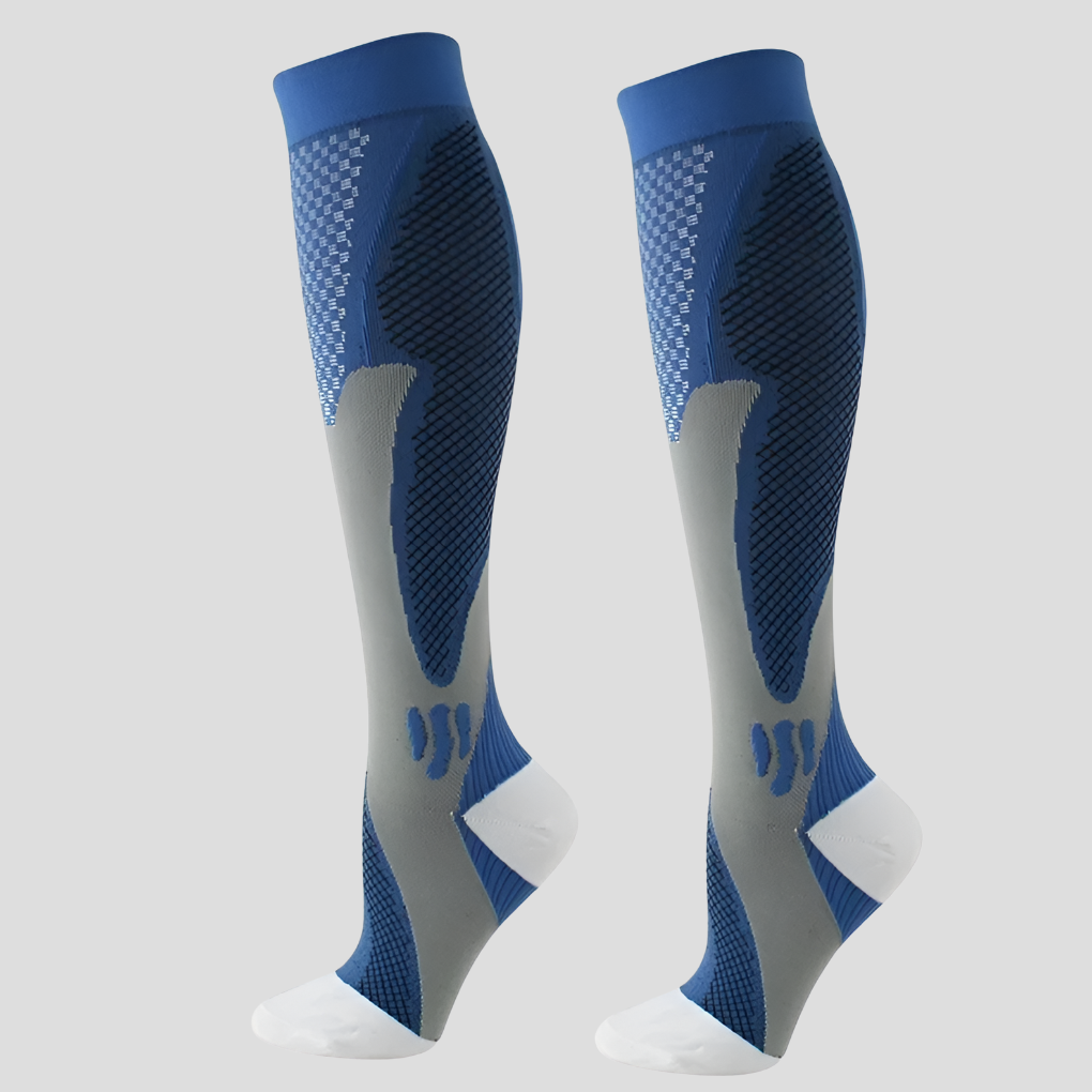 Ademende compressiekousen voor langdurig comfort, ondersteuning van bloedsomloop en tegen spataderen.
