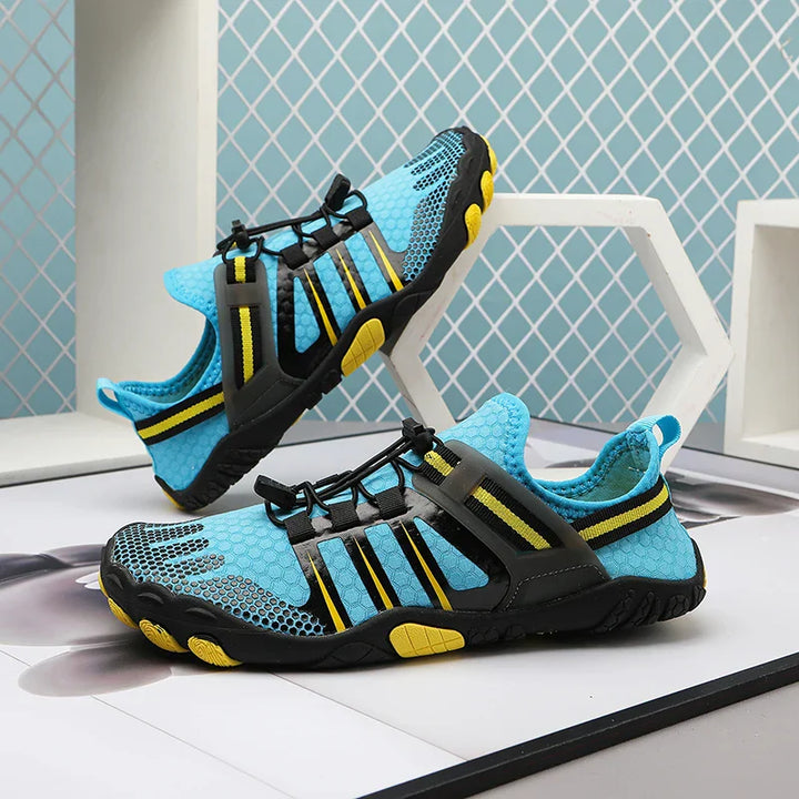 "Uniseks waterschoenen sneldrogend mesh met antislip zool, ideaal voor all-terrain gebruik in natte omstandigheden."