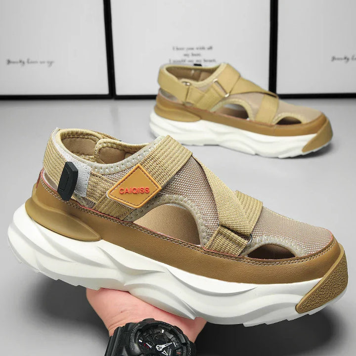Grijze Elian uniseks zomerslippers met designerlook; lichtgewicht, comfortabel en perfect voor zomerse casual mode.