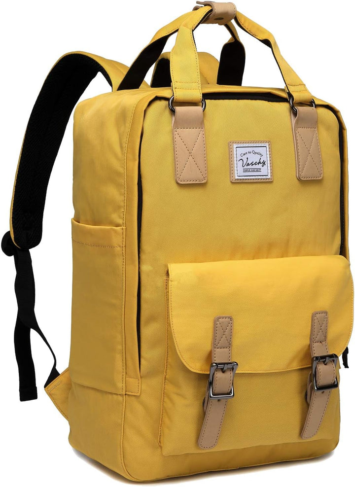 Stijlvolle vintage 15.6 inch laptop rugzak, waterdicht en met handige organizer vakken voor dagelijks gebruik.