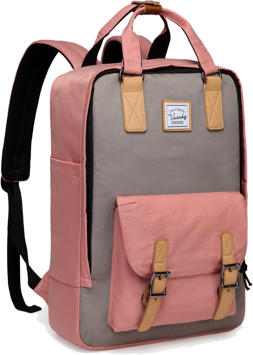 Praktische unisex dagrugzak met meerdere opbergvakken en organizer, waterdicht voor 15.6 inch laptop.