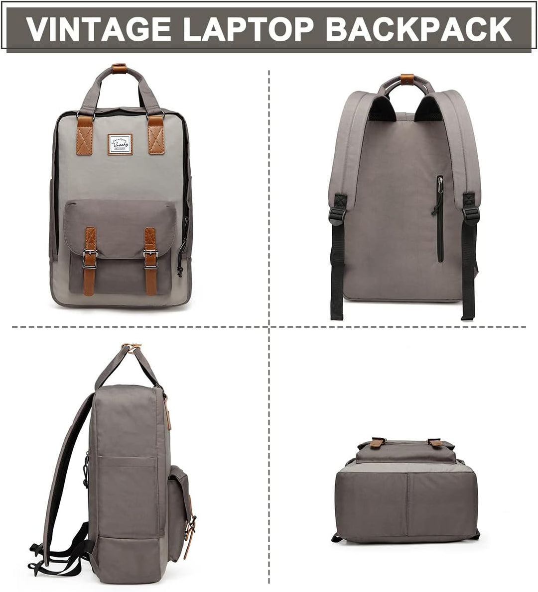 Interieur van de waterdichte 15.6 inch laptop rugzak met beschermd laptopvak en diverse organizer vakken.