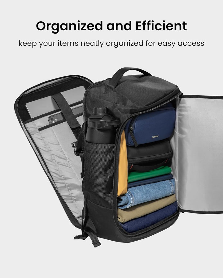 Stijlvolle unisex reisrugzak, 38L, geschikt als handbagage, met slimme organisatie voor reizen en werk.