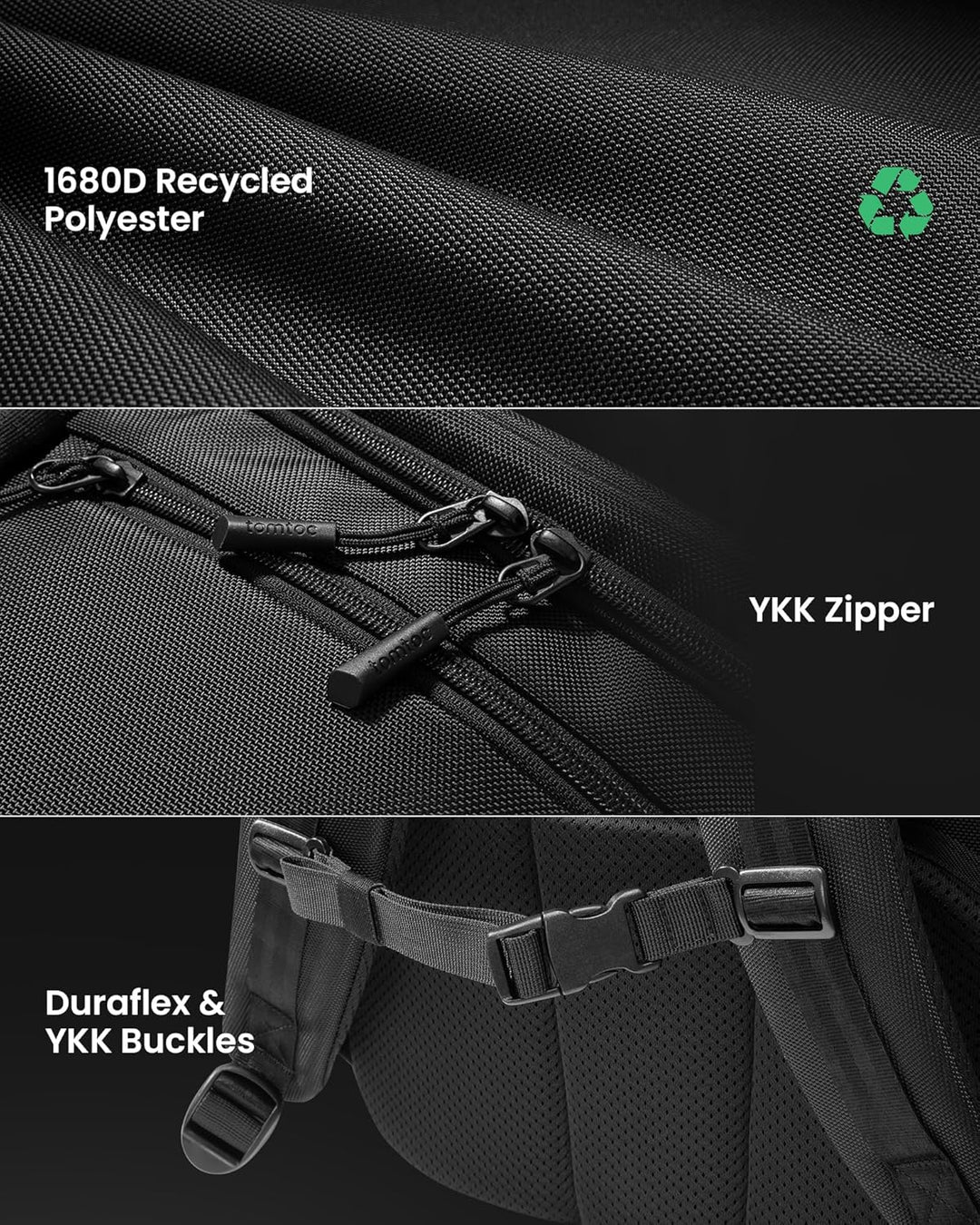 Unisex reisrugzak 38L met georganiseerd interieur, laptopvak en TSA-vriendelijk voor efficiënte reizen.