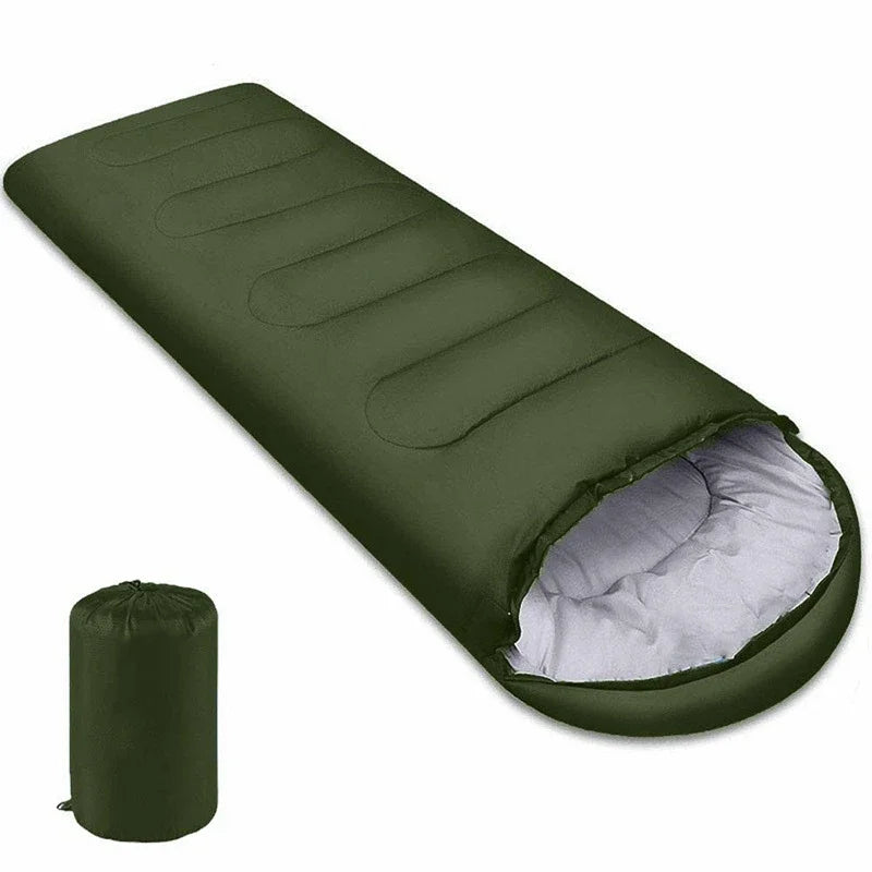 Unisex 4-seizoenen slaapzak voor kamperen, comfortabel en warm in elk klimaat.
