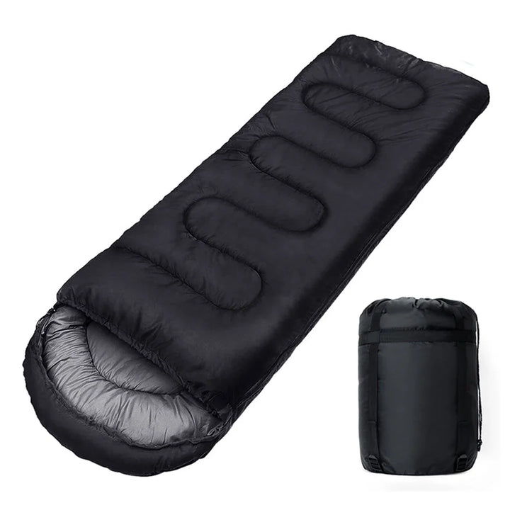 Waterdichte 4-seizoenen slaapzak voor optimale warmte en comfort tijdens kamperen en buitenleven.