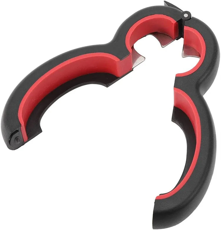 Unisex 6-in-1 multi opener; universele keukenhulp voor potten, flessen en blikken. Gemakkelijk en handig.