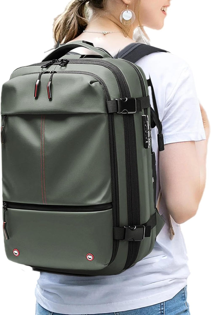 Unisex 60L waterdichte reisrugzak met laptopvak. Perfect voor reizen en avontuur.
