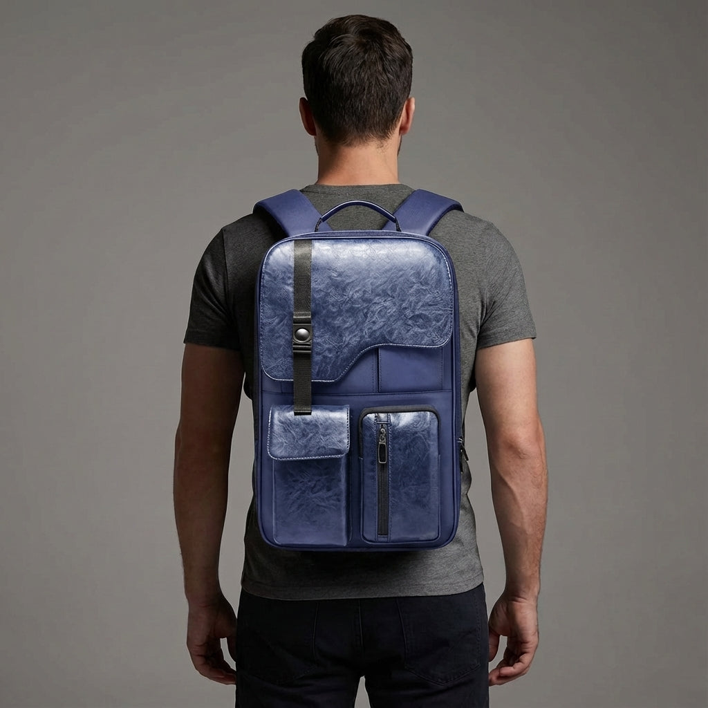 Stijlvolle unisex anti-diefstal rugzak, waterdicht en uitbreidbaar. Essentieel voor werk, school en zakenreizen.