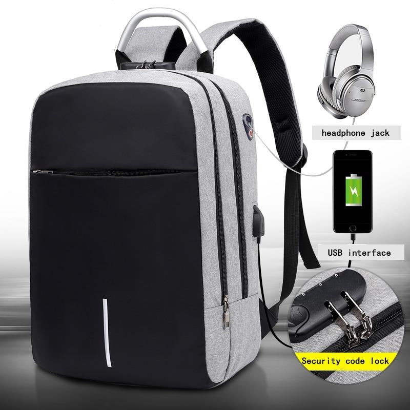 Veilige SafeCarry dagrugzak, ideaal voor forenzen en reizigers. Waterdicht en met ingebouwde USB-oplader.