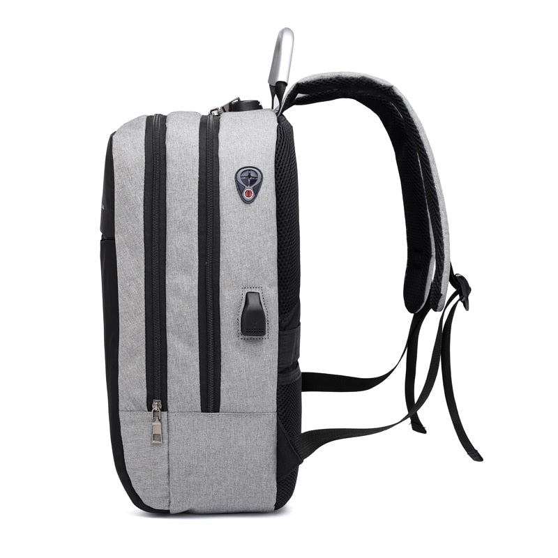 Ruime waterdichte laptoprugzak met speciaal vak. Biedt bescherming voor laptops, inclusief handige USB-poort.