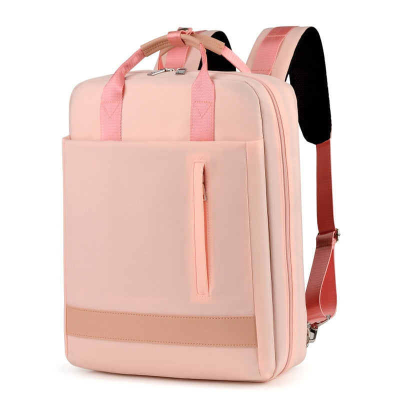 Praktische unisex rugzak met anti-diefstal design en externe USB-poort voor opladen.