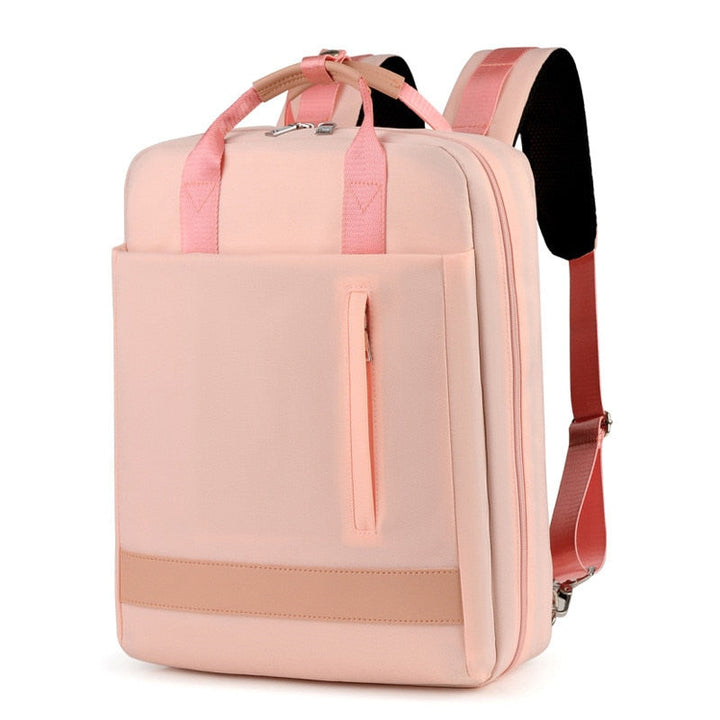 Praktische unisex rugzak met anti-diefstal design en externe USB-poort voor opladen.