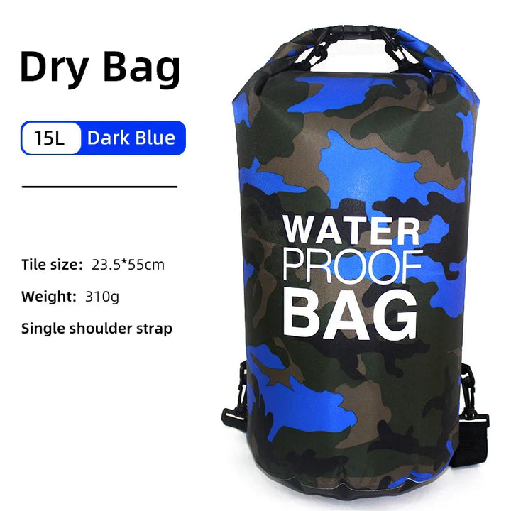 Grote waterdichte reistas/rugzak AquaVault dry bag met ruime nat-/droogscheiding en veel opbergruimte.