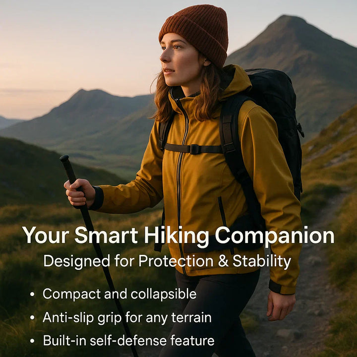 Veilige wandelstok voor stedelijke omgevingen, verhoogt mobiliteit en biedt bescherming onderweg.