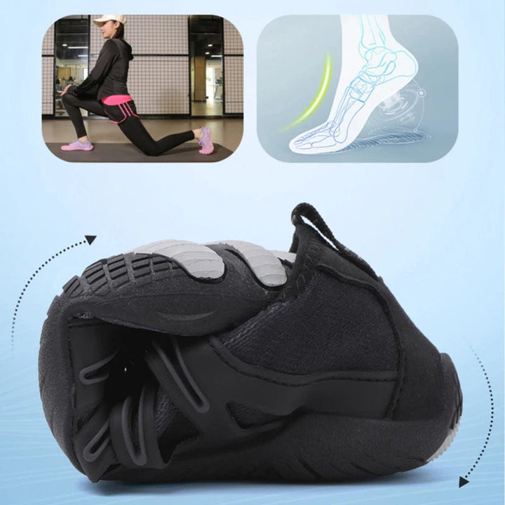 Flexibele zool van barefoot schoenen voor natuurlijk bewegen en comfort, lichtgewicht unisex ontwerp.