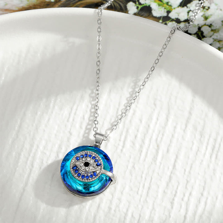 Modieuze unisex halsketting met boze oog, stijlvolle spirituele bescherming.