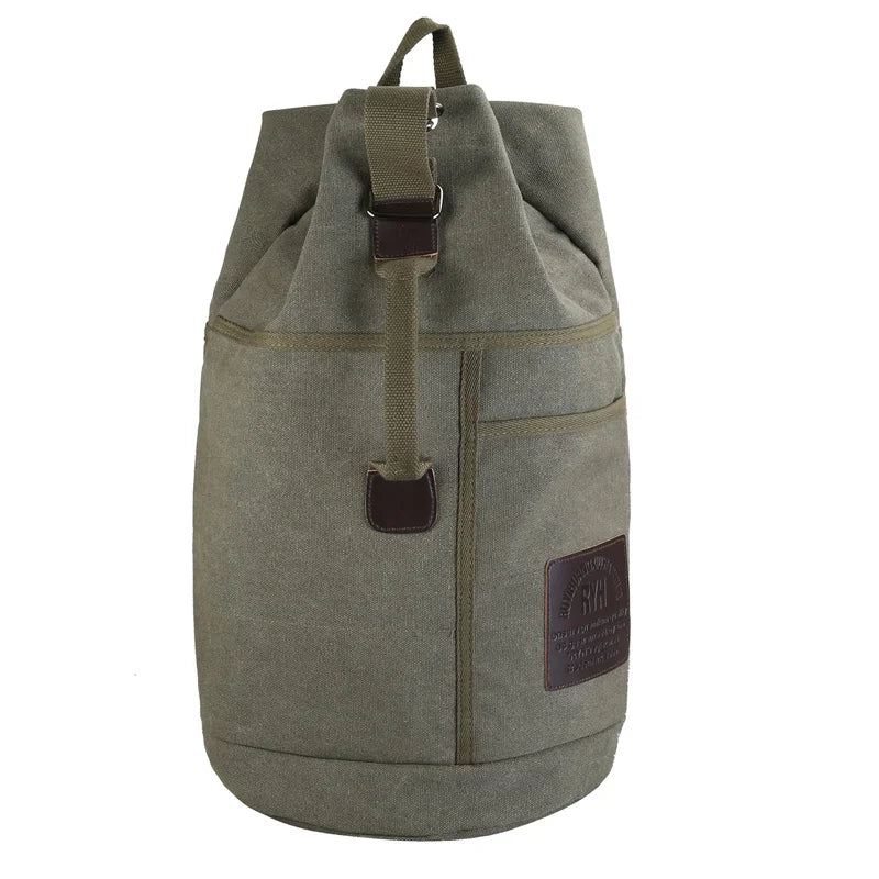 Grote, stevige canvas reisrugzak met veel vakken. Ideaal als reistas of outdoor rugzak.