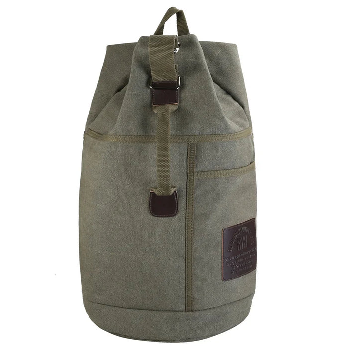 Grote, stevige canvas reisrugzak met veel vakken. Ideaal als reistas of outdoor rugzak.