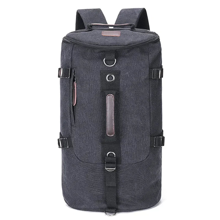 Unisex canvas reisrugzak TrailHaven, grote capaciteit, ideaal voor avontuurlijke reizen en dagelijks gebruik.
