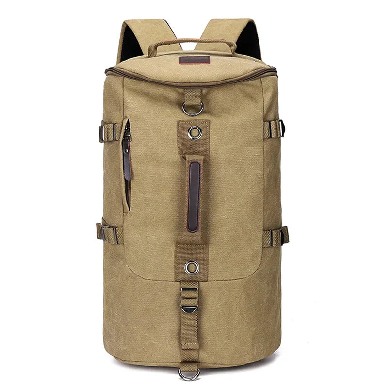 Premium canvas reisrugzak TrailHaven, grote capaciteit, unisex, duurzaam voor al je avonturen.