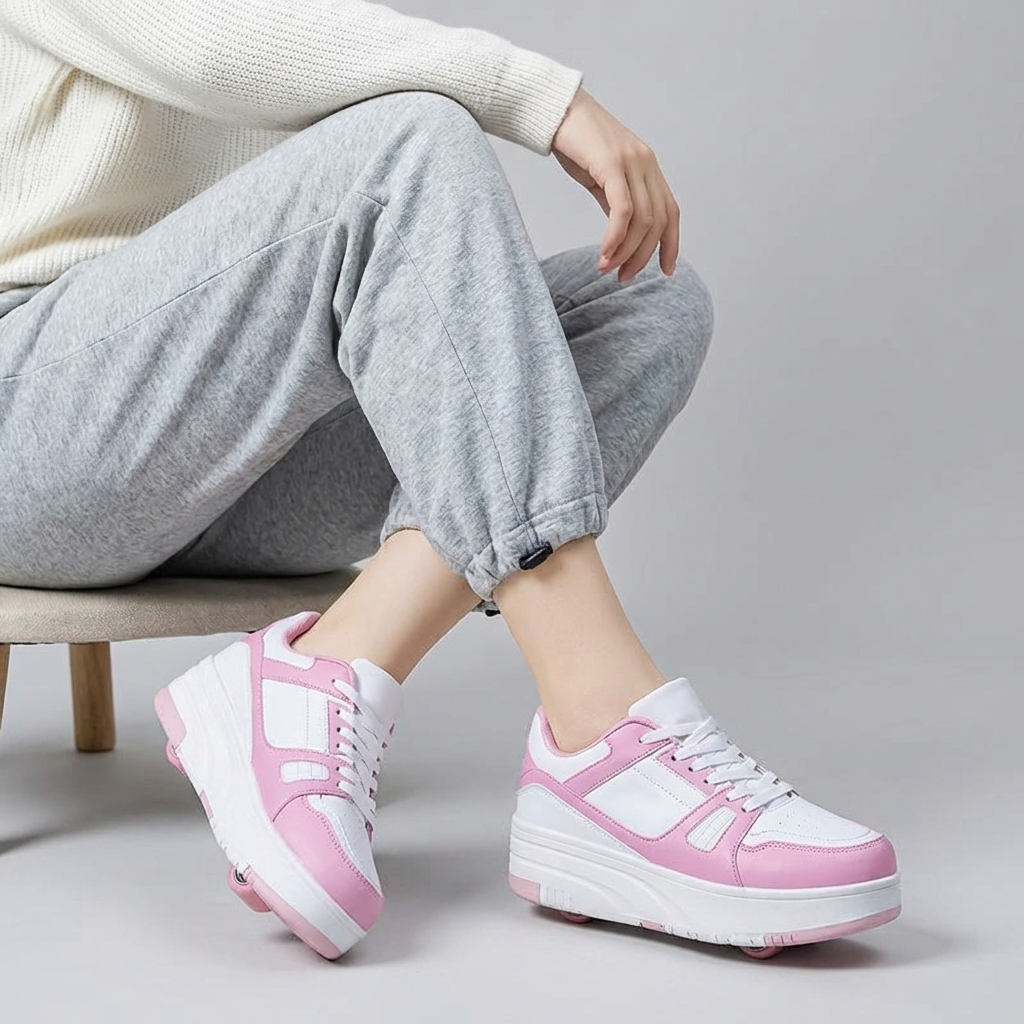 Unisex casual rollerschoenen voor kinderen en tieners, ideaal voor buitenspelen, skaten en actief bewegen met wieltjes.