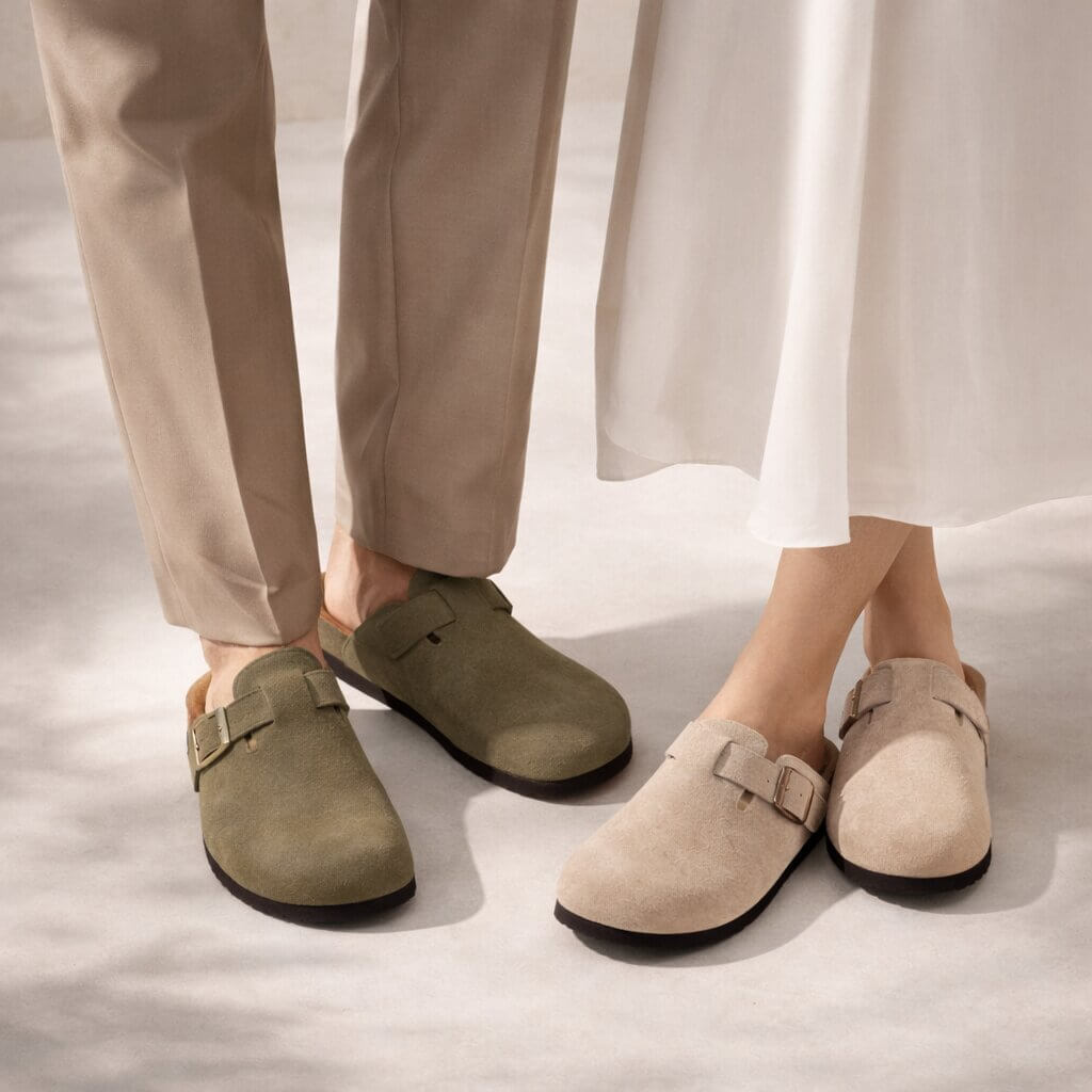 Robuuste unisex clogs met verstelbare gesp, ideaal als comfortabele casual schoenen voor heren en dames.