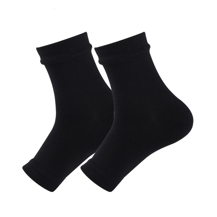 Unisex compressiekousen voor dagelijks gebruik. Bieden ondersteuning en verlichting van voetpijn en zwelling.